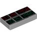 Tile 1 x 2 with Red '01 28 1958', Green '10 26 1985', Black 'DESTINATION TIME' and 'PRESENT TIME' Print