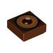 Tile 1 x 1 with Dark Tan and Orange Ent Eye Print [10237]