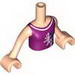 Torso Friends with Magenta Top with Butterfly Print / Light Flesh Arms and Hands