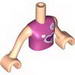 Набор LEGO Dark Pink Top with Hearts Print, Light Flesh Arms and Hands, Light Flesh
