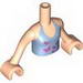 Torso Friends Light Blue Halter Top with Paw and Butterflies Print, Light Flesh Arms with Hands