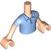 Torso Friends Boy Medium Blue Polo Shirt / Light Flesh Arms and Hands