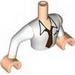 Набор LEGO Torso Friends Man with White Shirt and Red Tie Print / White Sleeves and Light Flesh Hands, Light Flesh