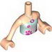 Torso Friends Light Aqua Halter Neck Top with Paw Prints Print, Light Flesh Arms with Hands