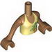 Набор LEGO Torso Friends Light Yellow Halter Top with Orange Flower Print, Medium Dark Flesh Arms with Hands, Medium Dark Flesh