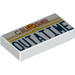Tile 1 x 2 with Red 'CALIFORNIA' and Blue 'OUTATIME' License Plate Print