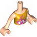 Torso Friends Orange Vest Top with Hearts Print, Light Flesh Arms with Hands
