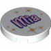 Набор LEGO Tile Round 2 x 2 with 'Mia' and Gold Star Print, Белый