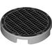 Tile Round 2 x 2 with Bottom Stud Holder with Grille Fine Mesh Print