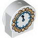 Duplo Brick 1 x 3 x 2 Round Top with Clock Print