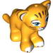 Tiger Cub with Blue Eyes, Dark Pink Nose and Dark Brown Stripes Print