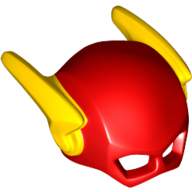 Minifig Mask The Flash with Yellow Wings Print