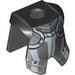 Minifig Armor Breastplate with Leg Protection, Kingdoms Silver Print