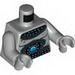 Torso Black Armor with Silver Circles and Blue Round Jewel Print / Light Bluish Gray Arms / Light Bluish Gray Hands