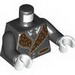 Torso Batman Coat with Brown Fur Trim, White Shirt and Black Tie Print / Black Arms / White Hands