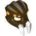 Minifig Mask - Chima Spider with 6 Orange Eye Spots, Dark Tan Stripes and White Fangs Print
