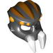 Minifig Mask - Spider with White Pincers, Orange Spots and Gold Ridges Print