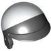 Набор LEGO Minifig Helmet Motorcycle Open Face, with Visor and White Top Print, Черный