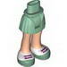 Friends Hips and Skirt, Light Flesh Legs and Sand Green and White Shoes with Laces Print