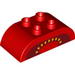 Набор LEGO Duplo Brick 2 x 4 Curved Top with Tomato Yellow Seeds and Black Cavity Print, Красный