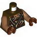 Torso with Gundabad Orc Armour Print / Medium Dark Flesh Arms / Reddish Brown Hands