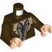 Torso LotR Coat with Tan Fur Trim and 2 Shirts Print / Dark Brown Arms / Light Flesh Hands