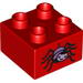 Duplo Brick 2 x 2 with Spider Print