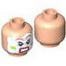 Minifig Head Face Paint with Red Lips and Eyebrows, Green Cheeks, Angry Print [Hollow Stud]