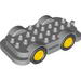 Набор LEGO Duplo Car Base 4 x 8 with Four Black Wheels and Yellow Hubs, Светлый сине-серый