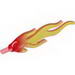 Wave Rounded Large (Flame) with Marbled Trans-Yellow Pattern