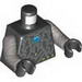 Torso Chima Silver Armor, Lime Diamonds and Blue Round Jewel (Chi) Print / Flat Silver Arms / Black Hands