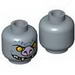 Minifig Head Chima Bat Face with Pink Nose Print [Hollow Stud]