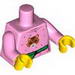 Torso with Cat Sweater, Cat Hair and Bum-Bag Print / Bright Pink Arms / Yellow Hands