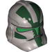 Minifig Helmet SW Clone Trooper with Dark Green Markings Print (Commander Gree)