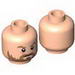 Minifig Head Beard and Scowl Print [Hollow Stud]