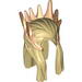 Minifig Long Hair with Medium Dark Flesh Crown Spikes and Light Flesh Elf Ears Print