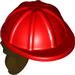 Minifig Construction Helmet with Dark Brown Ponytail Print (Gail)
