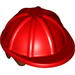 Minifig Construction Helmet with Reddish Brown Hair Print