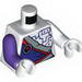 Torso with Purple Robe and Circuitry Print / White Arm Left / Dark Purple Arm Right / White Hands