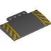 Slope Curved 5 x 8 x 2/3 with Yellow Danger Stripes Print