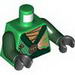 Набор LEGO Torso - Lloyd Ninjago Robe with Dark Green Trim Print / Dark Green Arms / Black Hands, Зеленый