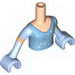 Torso Friends Medium Blue Cinderella Star Burst Dress with Bright Light Blue Sleeves and Gloves