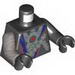 Torso Nindroid Armour with Purple and Red Lapel Print / Flat Silver & Black Arms / Black Hands