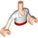 Torso Friends Boy with White Shirt and Red Sash Print / Light Flesh Arms and Hands