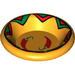 Набор LEGO Minifig Dish 3 x 3 with Red Chilli Peppers and Green and Red Border Print, Bright Light Orange