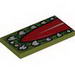 Tile 2 x 4 with Chima Crocodile Mouth and Tongue Print