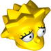 Набор LEGO Minifig Head Modified Simpsons Lisa Simpson - Worried Look, Желтый