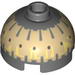 Brick Round 2 x 2 Dome Top with Black Spots on Tan Print (Buzz Droid)