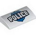 Brick Curved 2 x 4 x 2/3 with Police Legend and Badge Print