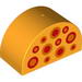 Duplo Brick 2 x 4 x 2 Curved Top with 11 Circles with Spots Print